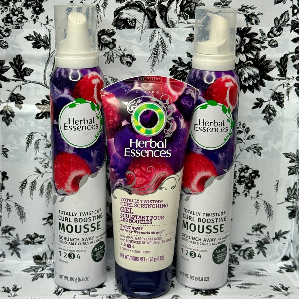 NEW Herbal Essences Totally Twisted Curl Boosting Mousse and Curl Scrunching Gel
